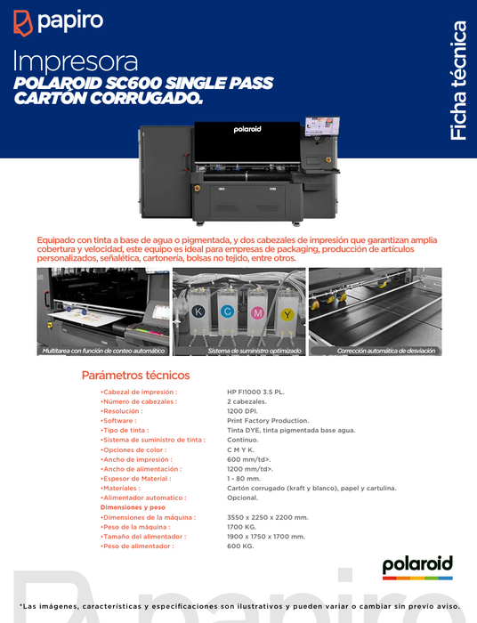 Impresora Single Pass Base Agua 2 cabezales