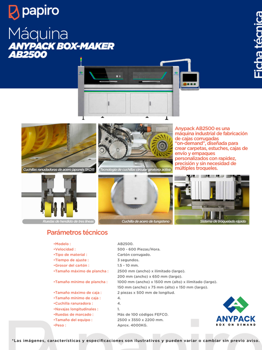 Máquina Box-maker AB2500 Anypack